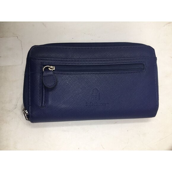 Women's ''Safe Keeper'' Navy Blue Wallet/Clutch - Picture 8 of 10